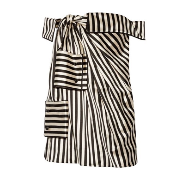 Monse
Off-the-Shoulder Striped Silk Dress - Picture 6 of 7